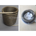 Coiled Copper Tube with Spiral Aluminum Fins